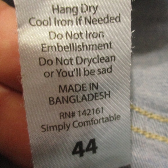 Lularoe Jeans Women's 44 Plus‎ Size Light Wash High Rise Slim Straight Denim - Picture 11 of 12